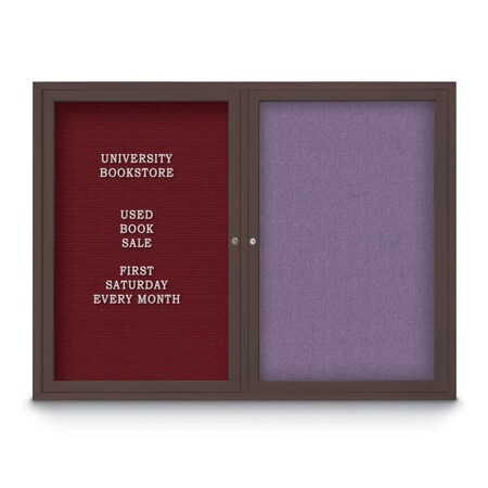 United Visual Products Corkboard, 18"x24", Apricot/Bronze UV401PLUS-BRONZE-APRICOT